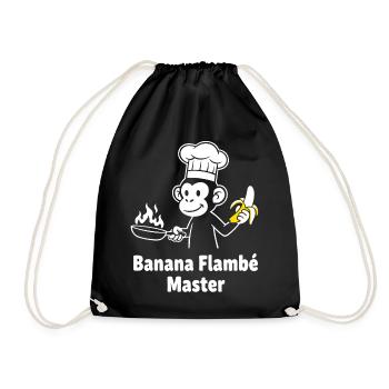 Banana Flambé Meister - Turnbeutel - Schwarz - Vorne
