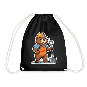 Construction sites Bieber - Drawstring Bag - black - Front