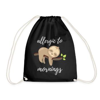 Allergique aux matins - Sac de sport léger - noir - Devant