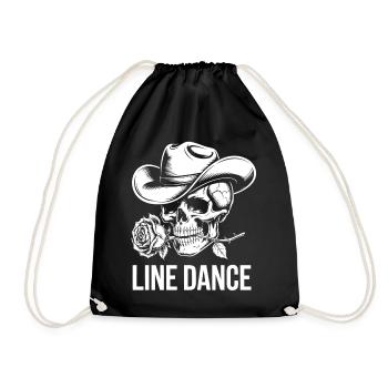 Skeleton with cowboy hat and rose - Drawstring Bag - black - Front