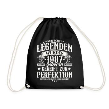 Cadeau d’anniversaire Born Legends du Vintage 1987 - Sac de sport léger - noir - Devant