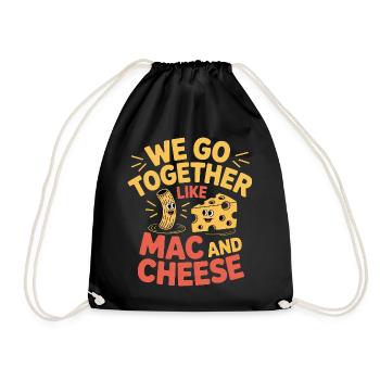 Mac and Cheese Best Friends Paar Design - Turnbeutel - Schwarz - Vorne