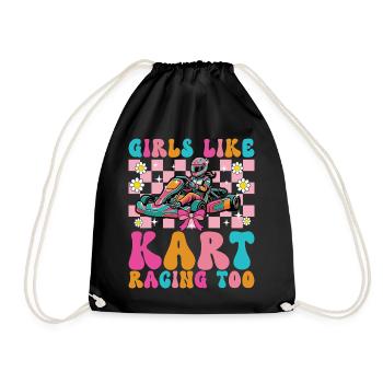 Les filles aiment aussi les courses de karting - Sac de sport léger - noir - Devant