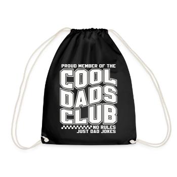 Cool Dads Club - Papa Vatertag Geschenk - Turnbeutel - Schwarz - Vorne