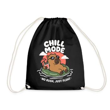 Capybara estivale en mode détente - Sac de sport léger - noir - Devant