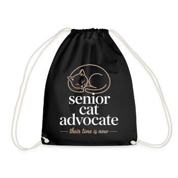 Senior-Katzenadvokat Tee - Turnbeutel - Schwarz - Vorne