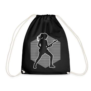 Idée cadeau pour le guitariste avec guitare - Sac de sport léger - noir - Devant