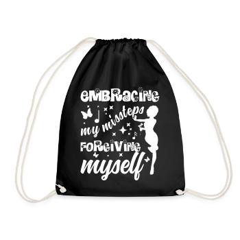 Accepter mes faux pas – me pardonner l’amour de soi - Sac de sport léger - noir - Devant