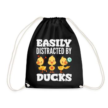 Motifs drôles de canards Citons amoureux de canards - Sac de sport léger - noir - Devant