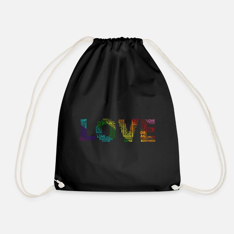 LGBT Liebe - Turnbeutel - Schwarz
