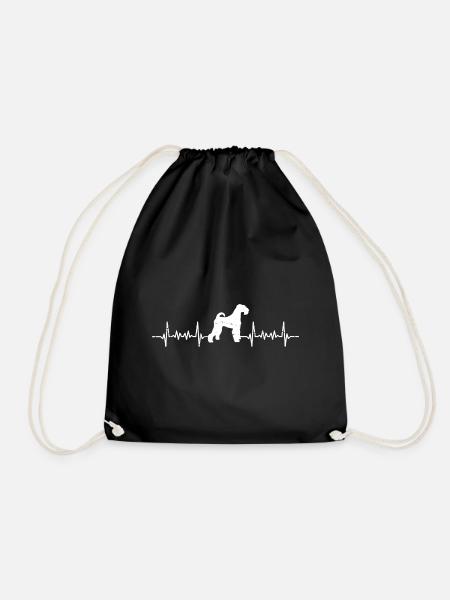 Airdale Terrier Herzschlag - Turnbeutel - Schwarz