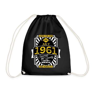 1961 JULY - Sac de sport léger - noir - Devant