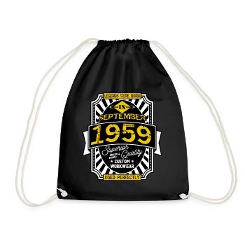 1959 SEPTEMBER - Sac de sport léger - noir - Devant