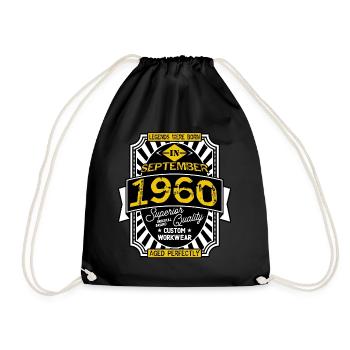 1960 SEPTEMBER - Sac de sport léger - noir - Devant
