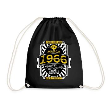 1966 MARCH - Sac de sport léger - noir - Devant