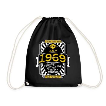 1969 JULY - Sac de sport léger - noir - Devant