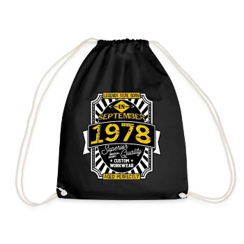 1978 SEPTEMBER - Sac de sport léger - noir - Devant