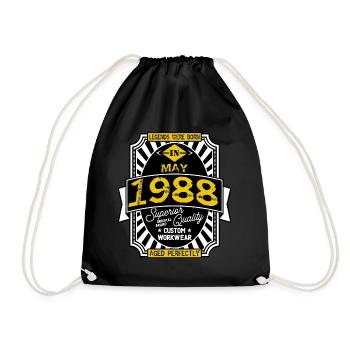 1988 MAY - Sac de sport léger - noir - Devant