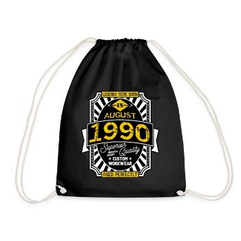 1990 AUGUST - Sac de sport léger - noir - Devant