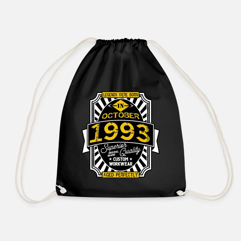 1993 OCTOBER - Drawstring Bag - black