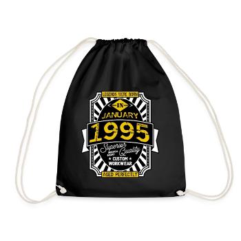1995 JANUARY - Sac de sport léger - noir - Devant