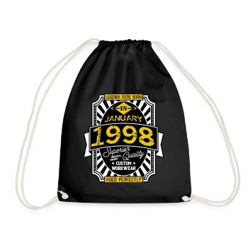 1998 JANUARY - Sac de sport léger - noir - Devant