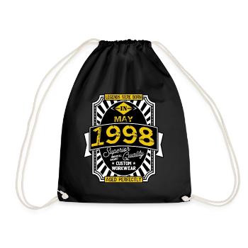 1998 MAY - Drawstring Bag - black - Front