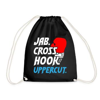 Uppercut de crochet croisé Jab de boxe1 - Sac de sport léger - noir - Devant