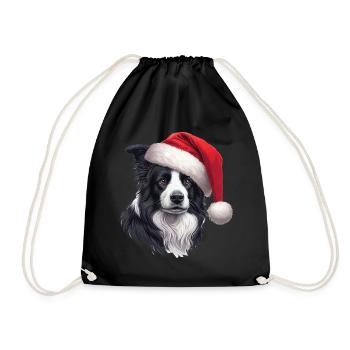 Border Collie Gifts - Drawstring Bag - black - Front