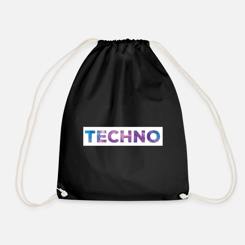 Techno - Turnbeutel - Schwarz