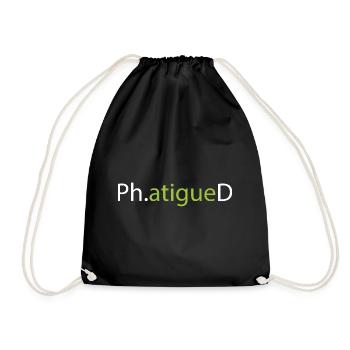 Fat graduate student - Drawstring Bag - black - Front
