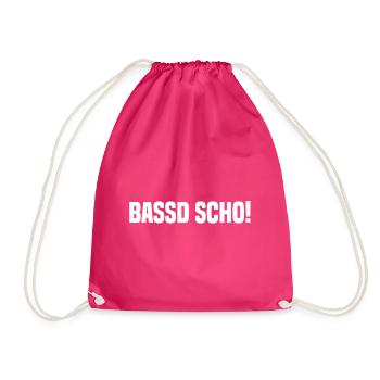 Bassd Scho! Bayern Deutschland Passt Schon Bayer - Turnbeutel - Fuchsia - Vorne