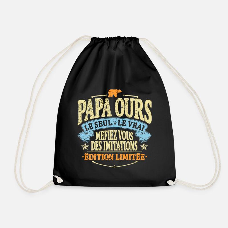 Papa ours - Sac de sport léger - noir