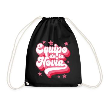 Equipo dela Novia Team Bride Wedding Bridesmaid - Drawstring Bag - black - Front