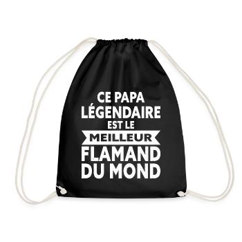 Ce Papa Légendaire Est Le Meilleur FLAMAND Du Mond - Sac de sport léger - noir - Devant