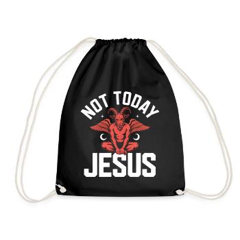 Pas Jésus aujourd’hui ! Sataniste, athée, gothique, esthétique - Sac de sport léger - noir - Devant