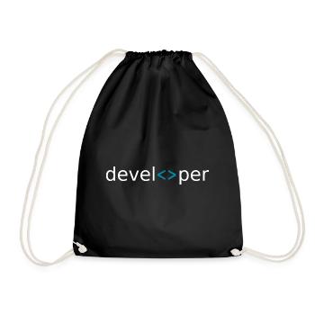 developer - Drawstring Bag - black - Front