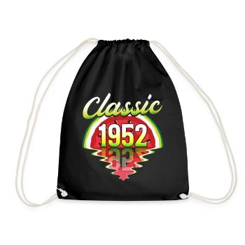 Pastèque Vintage 1952 70 Ans Anniversaire - Sac de sport léger - noir - Devant