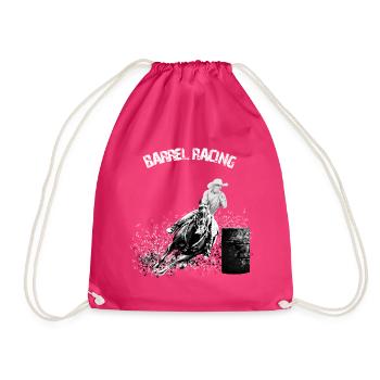 BARREL RACING, BARREL RACER GIRL - CHEMISE NOIRE - Sac de sport léger - fuchsia - Devant