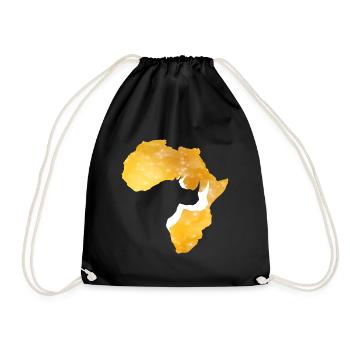 Rhino Afrika Africa - Turnbeutel - Schwarz - Vorne