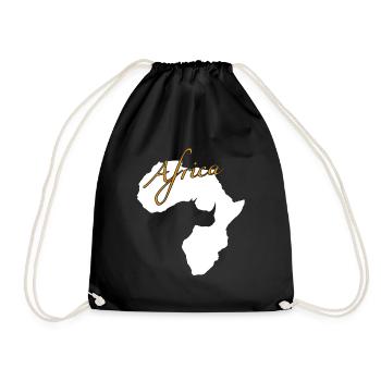 Africa Rhino - Turnbeutel - Schwarz - Vorne