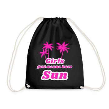 Les filles veulent juste avoir du soleil - Sac de sport léger - noir - Devant