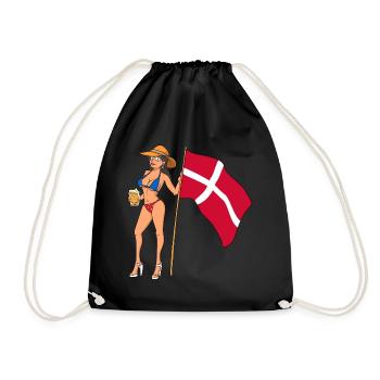 Hot Fan Girl Denmark - Drawstring Bag - black - Front
