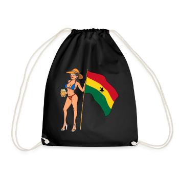 Hot Fan Girl Ghana - Sac de sport léger - noir - Devant