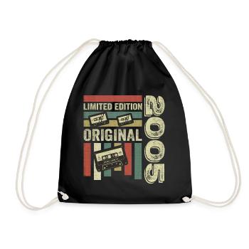 Vintage 2005 - Retro Birthday Quote 2005 - Drawstring Bag - black - Front