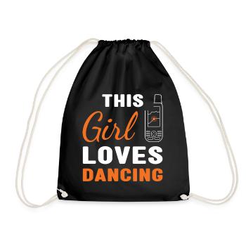Geocacher Cette fille adore le géocaching - Sac de sport léger - noir - Devant