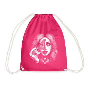 Ouija - Drawstring Bag - fuchsia - Front