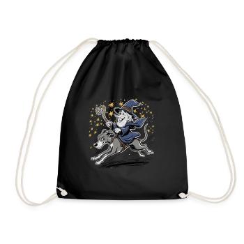 Balade de lévrier pour magiciens et amateurs de magie - Sac de sport léger - noir - Devant