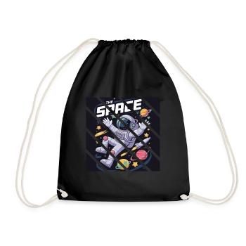 Rétro L’astronaute de l’espace Planètes spatiales - Sac de sport léger - noir - Devant