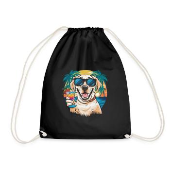 Mignon Labrador Retriever - Sac de sport léger - noir - Devant